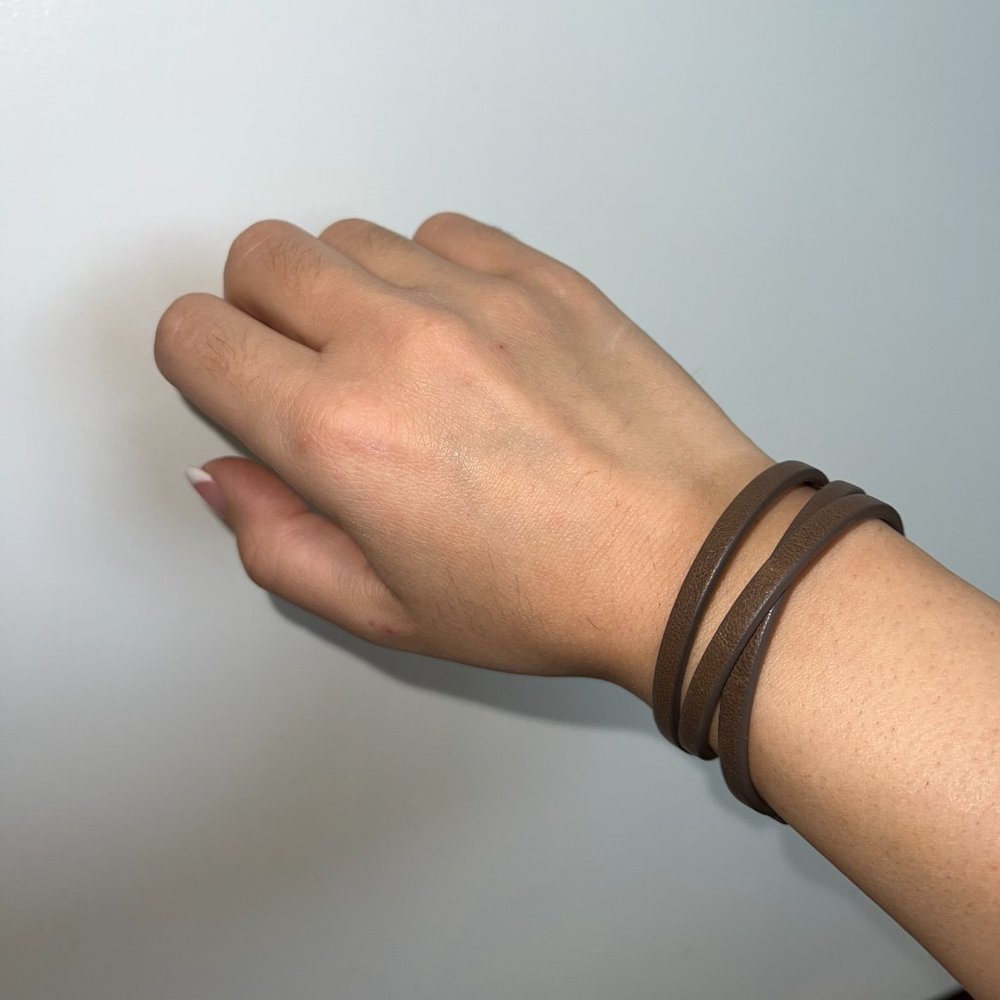 Juicy Couture Brown Leather Wrap Bracelet